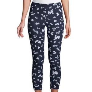 HUE Women's Contrast Daisy Capri Leggings Floral